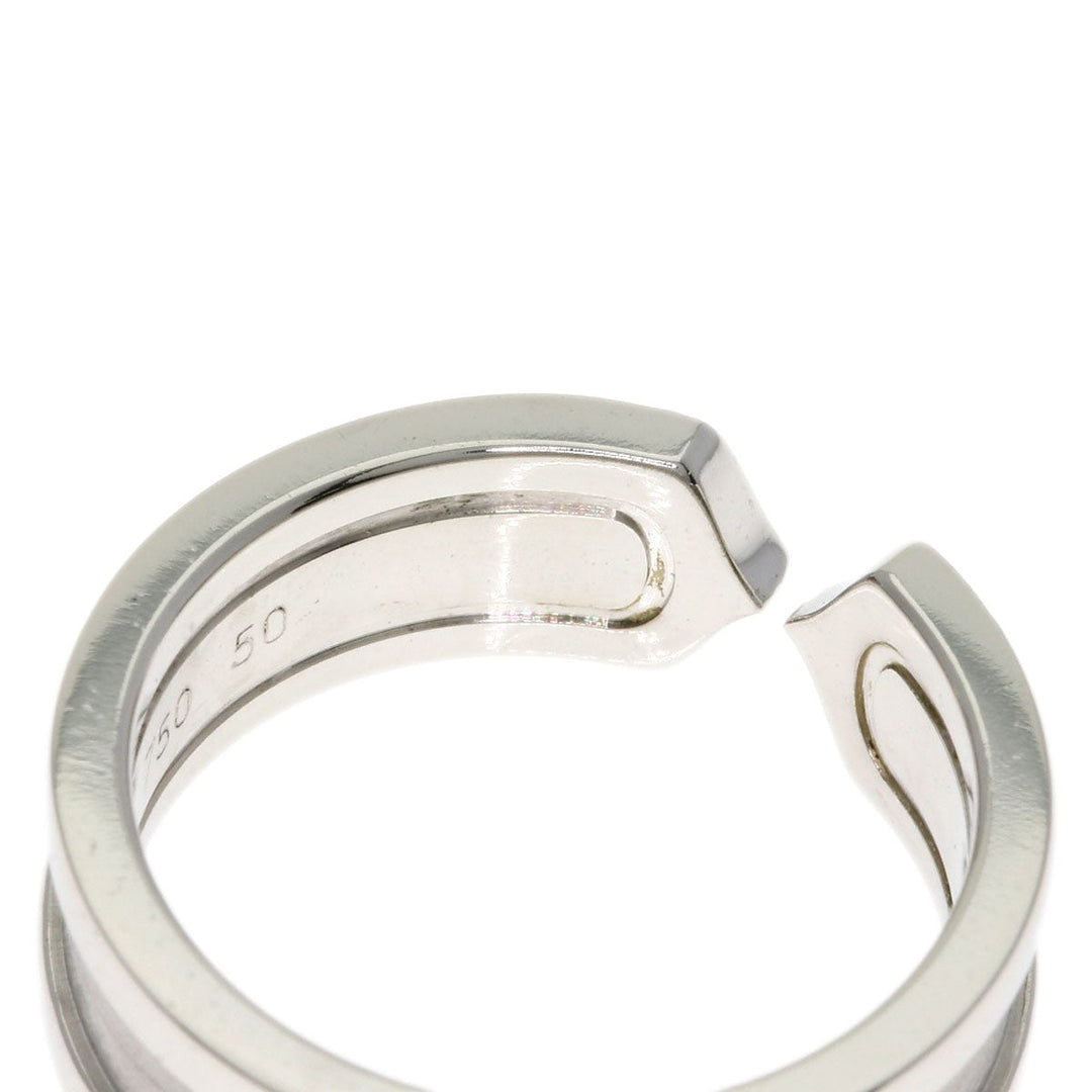 CARTIER Ring K18WG Silver C2 Diamond #50 Women Used Authentic