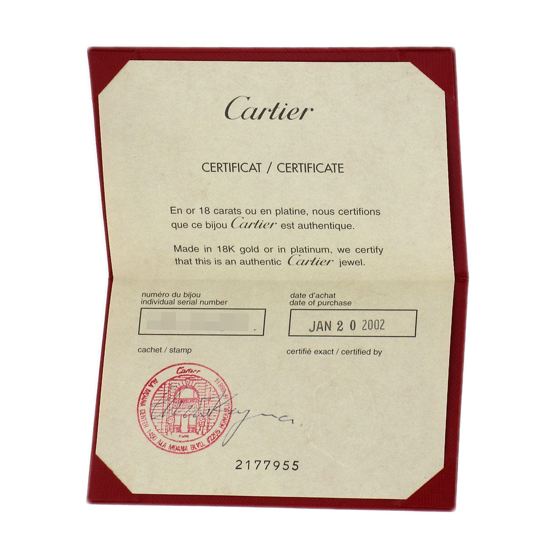 CARTIER Ring K18WG Silver C2 Diamond #50 Women Used Authentic