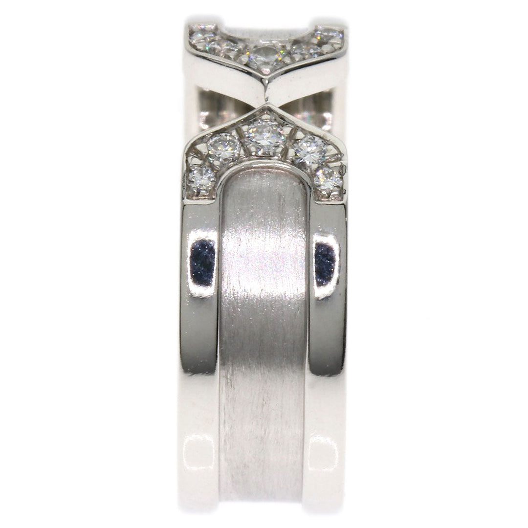 CARTIER Ring K18WG Silver C2 Diamond #50 Women Used Authentic