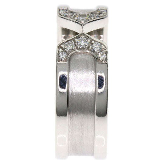 CARTIER Ring K18WG Silver C2 Diamond #50 Women Used Authentic
