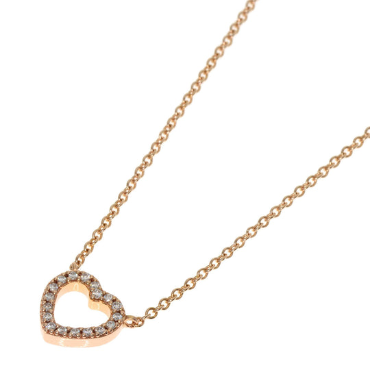 TIFFANY&Co. Necklace 18K Pink Gold gold Metro heart diamond Women Used Authentic
