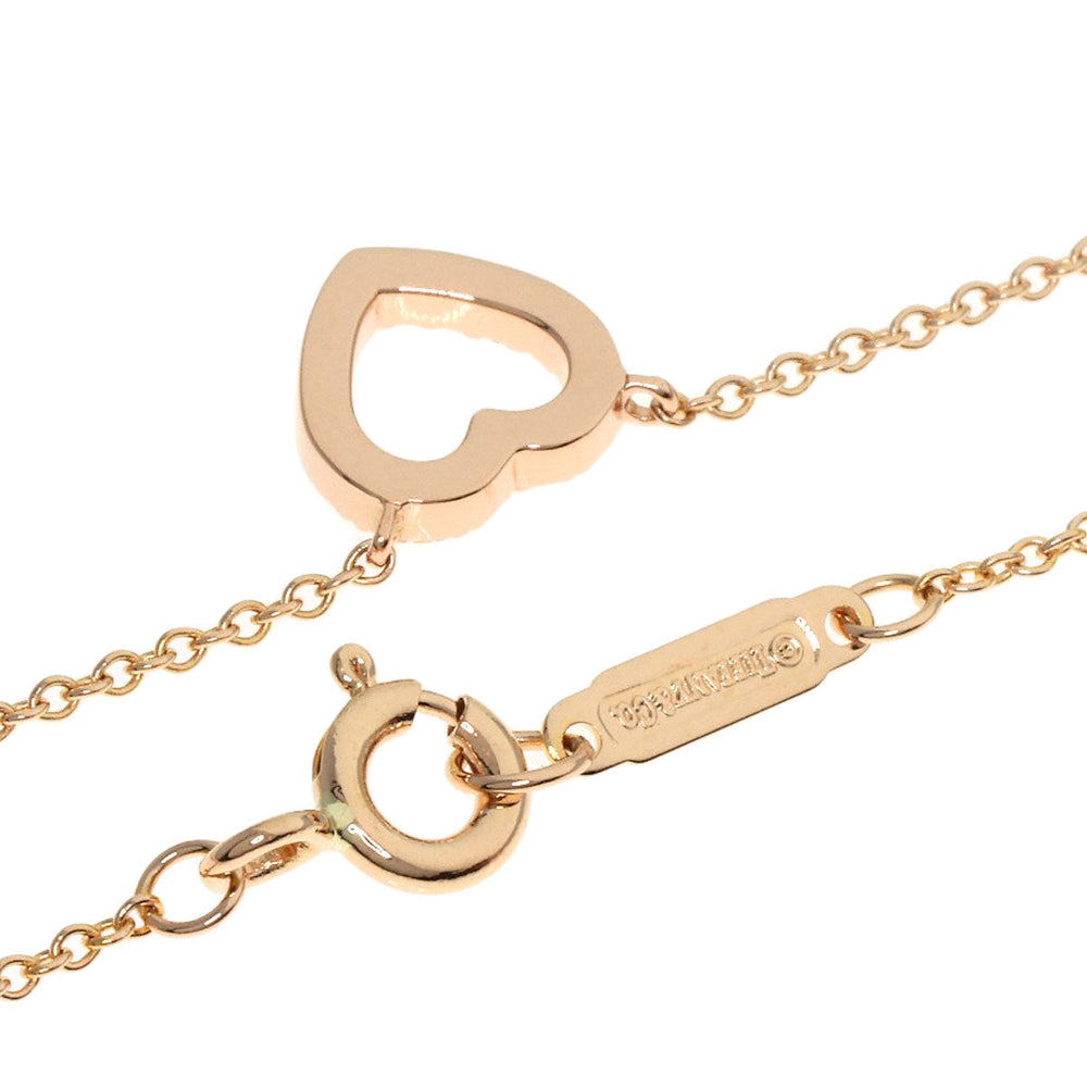 TIFFANY&Co. Necklace 18K Pink Gold gold Metro heart diamond Women Used Authentic