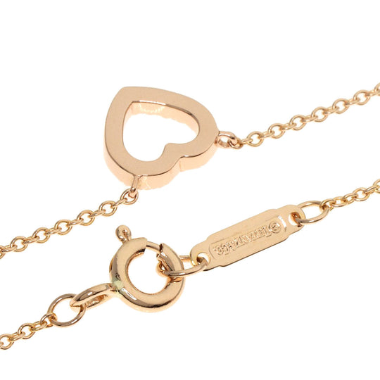 TIFFANY&Co. Necklace 18K Pink Gold gold Metro heart diamond Women Used Authentic
