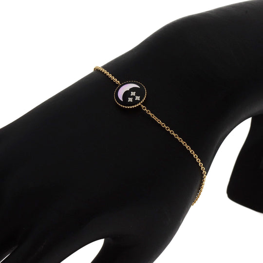 Dior bracelet 18K Yellow Gold gold Rose Devane Celeste Shell Onyx 1P Diamond