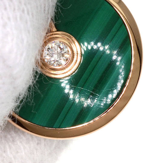 CARTIER Necklace 18K Pink Gold gold Amulet Diamond Malachite