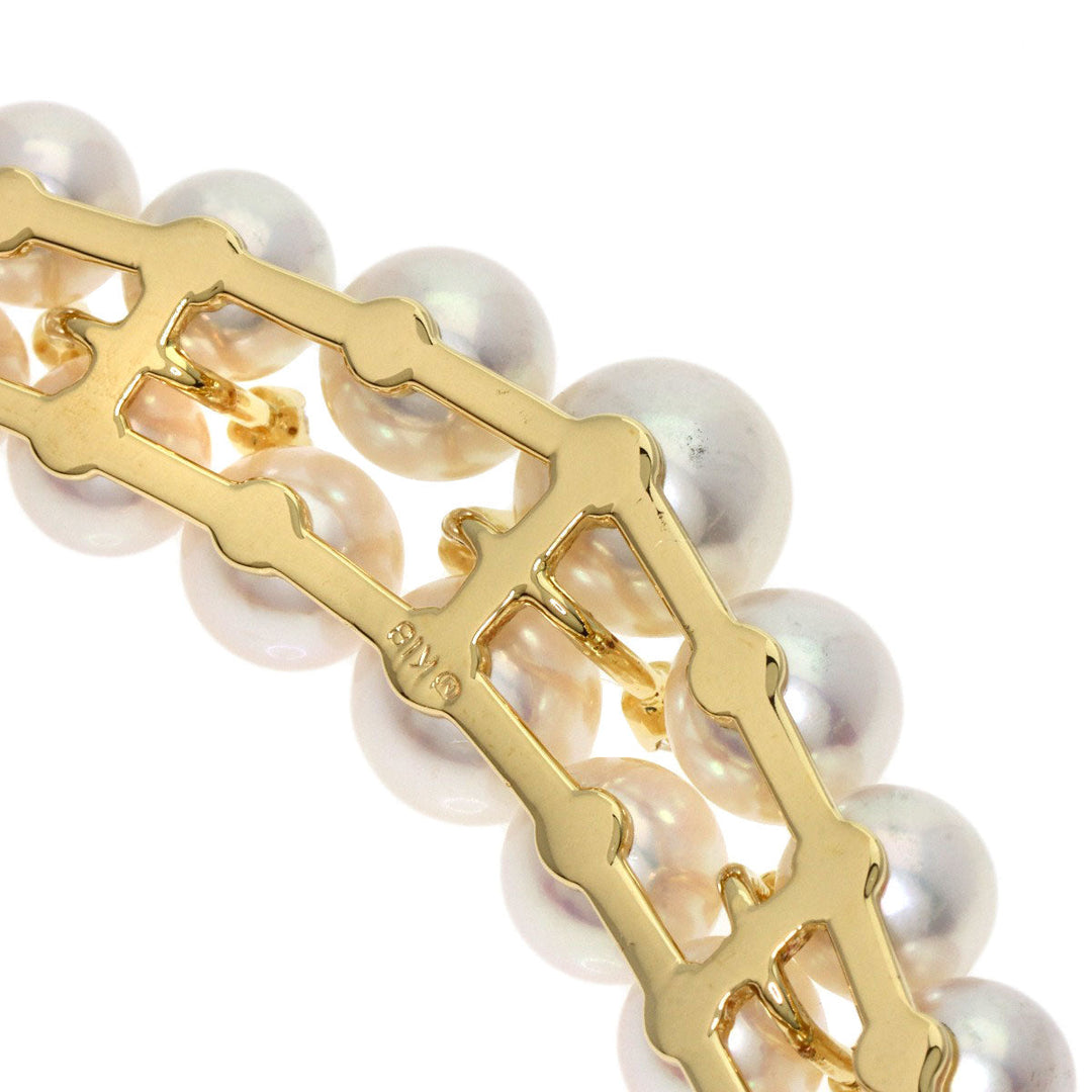 MIKIMOTO Necklace 18K Yellow Gold gold Akoya Pearl Diamond