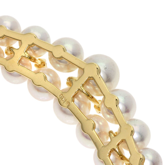 MIKIMOTO Necklace 18K Yellow Gold gold Akoya Pearl Diamond