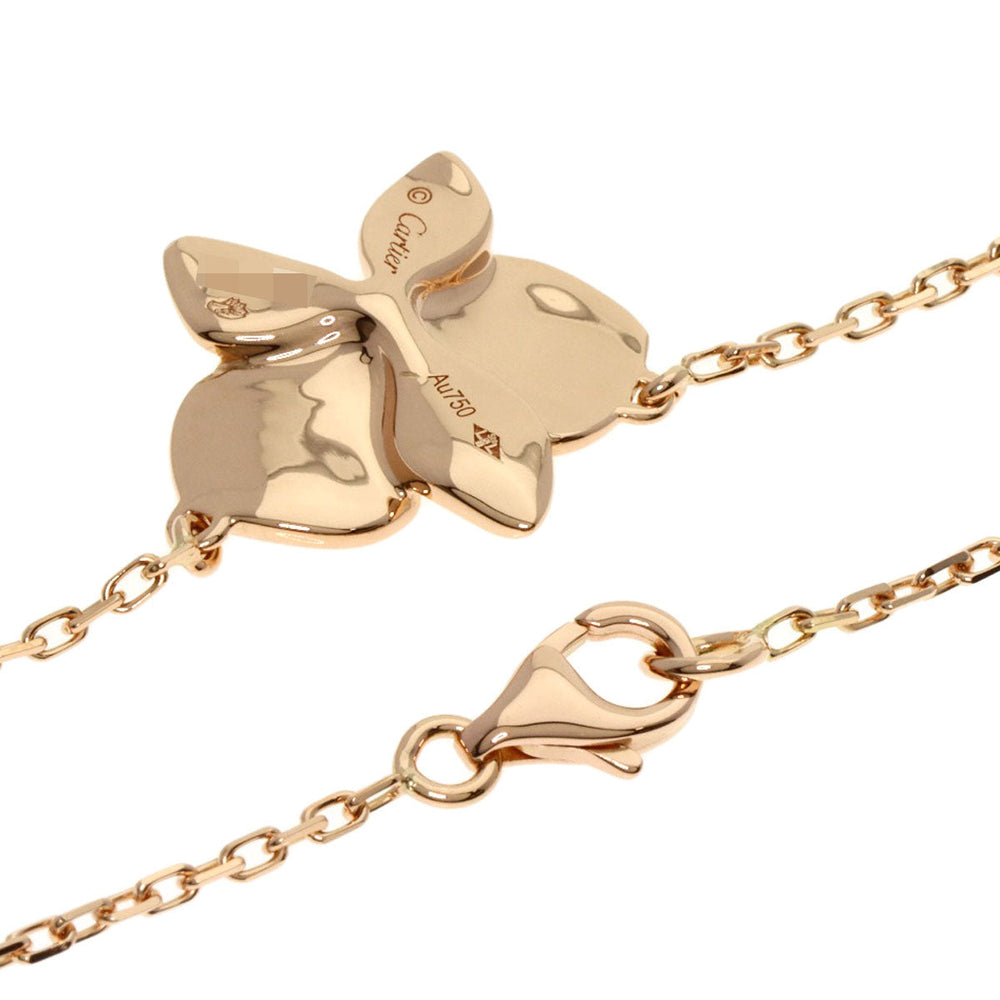 CARTIER Necklace 18K Pink Gold gold Caress d'Orchid Pal Medium 1P Diamond