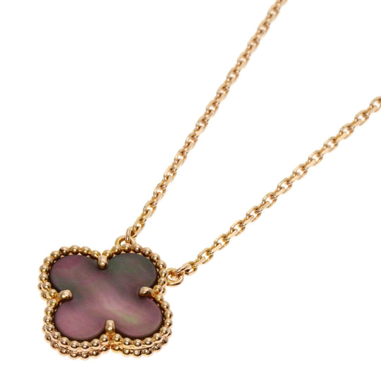 Van Cleef & Arpels Necklace 18K Pink Gold gold Vintage Alhambra Black Shell