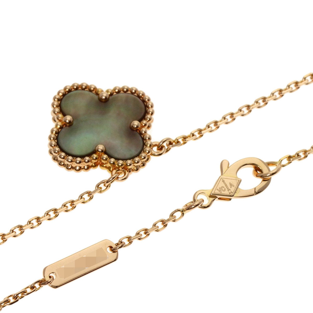 Van Cleef & Arpels Necklace 18K Pink Gold gold Vintage Alhambra Black Shell