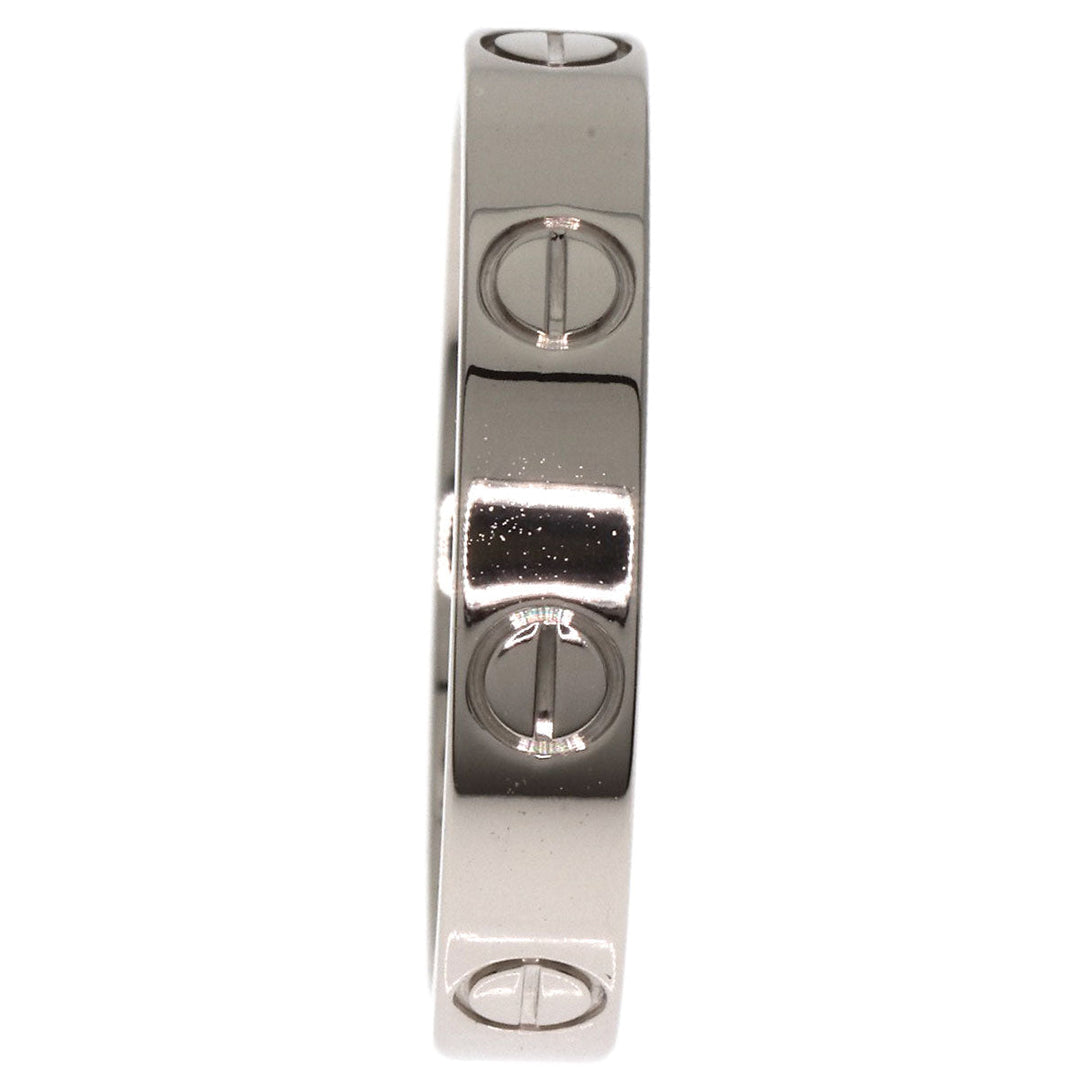 CARTIER Ring K18WG Silver Mini love ring #54 Women Used Authentic