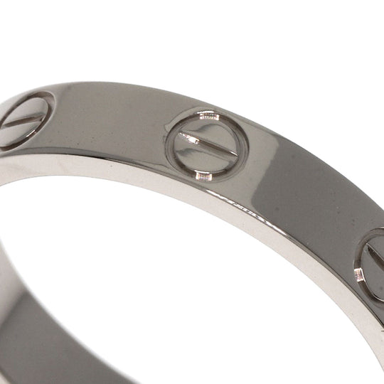 CARTIER Ring K18WG Silver Mini love ring #54 Women Used Authentic