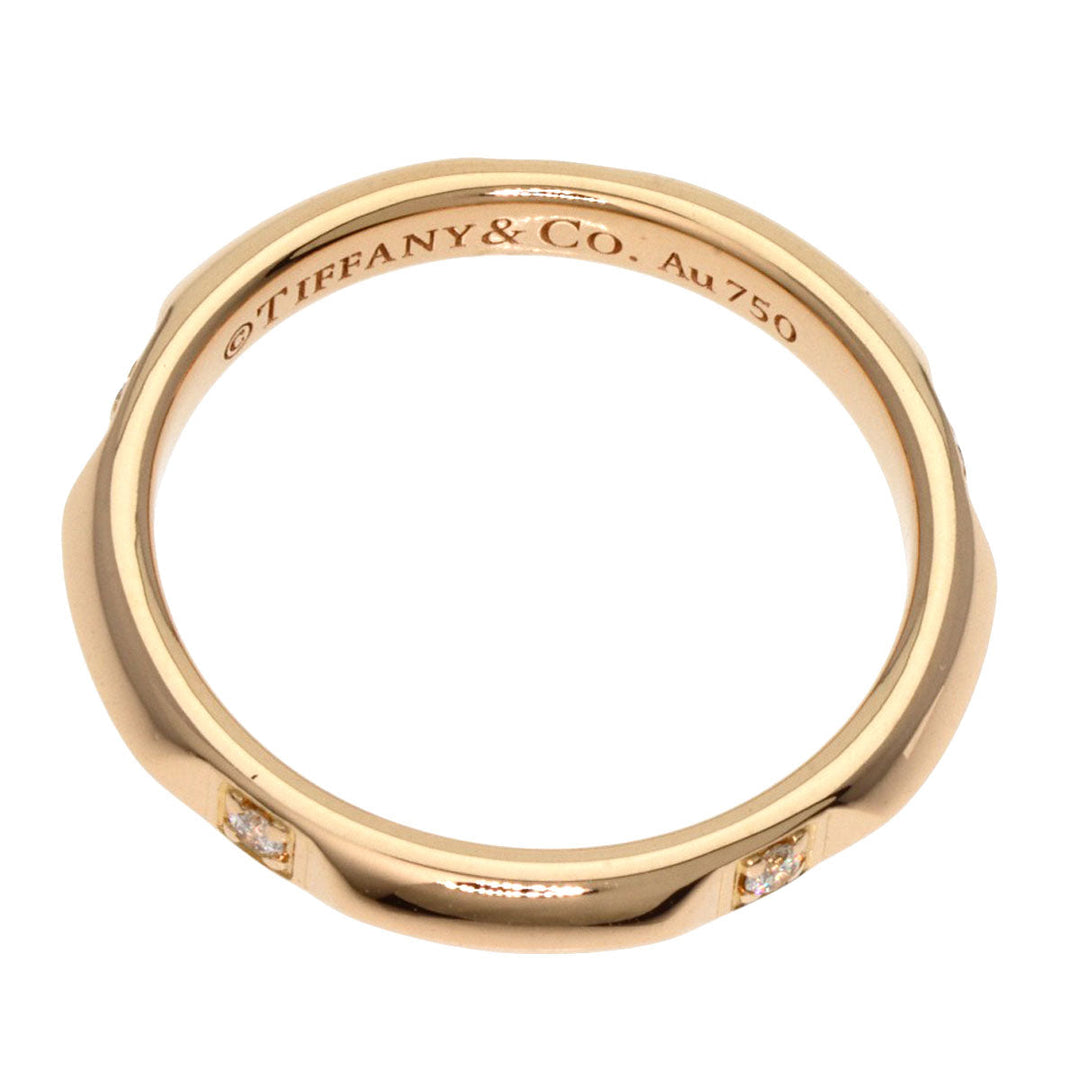 TIFFANY&Co. Ring 18K Pink Gold gold True Band Diamond Women Used Authentic
