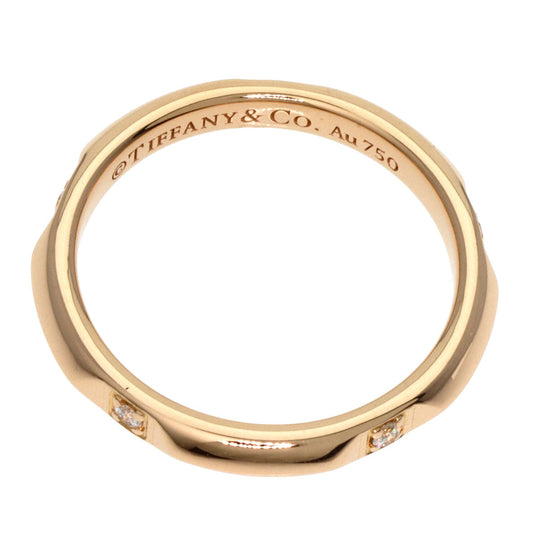 TIFFANY&Co. Ring 18K Pink Gold gold True Band Diamond Women Used Authentic
