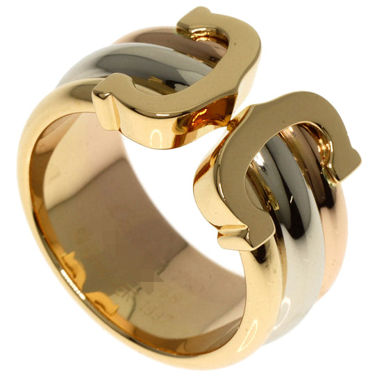 CARTIER Ring 18K Yellow Gold gold 2C Ring LM #48