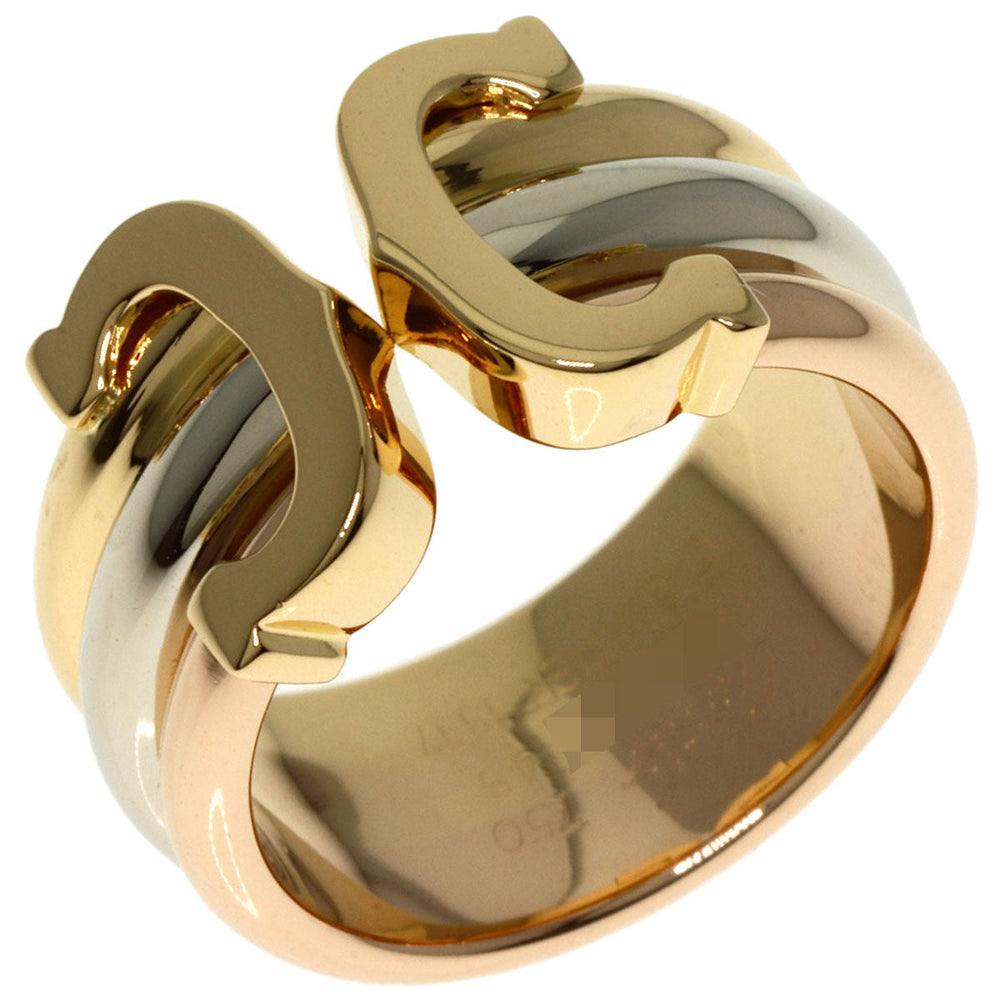 CARTIER Ring 18K Yellow Gold gold 2C Ring LM #48