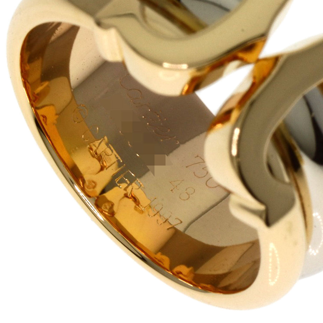 CARTIER Ring 18K Yellow Gold gold 2C Ring LM #48