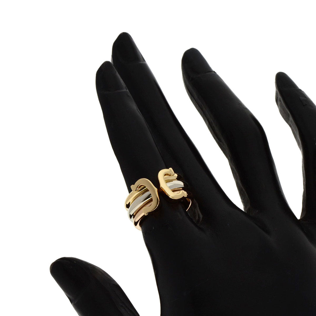 CARTIER Ring 18K Yellow Gold gold 2C Ring LM #48