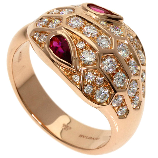 BVLGARI Ring 18K Pink Gold gold Serpenti Pink Tourmaline Diamond