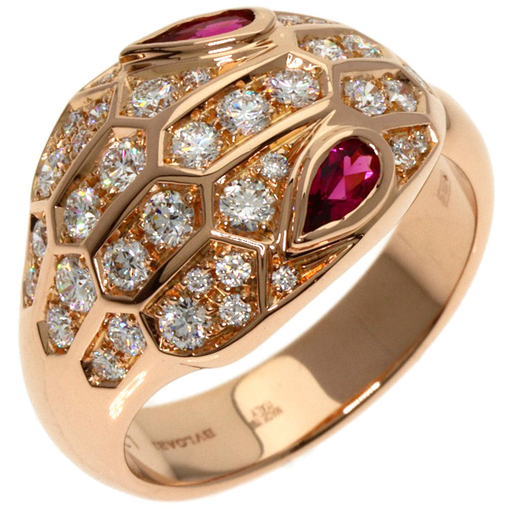 BVLGARI Ring 18K Pink Gold gold Serpenti Pink Tourmaline Diamond
