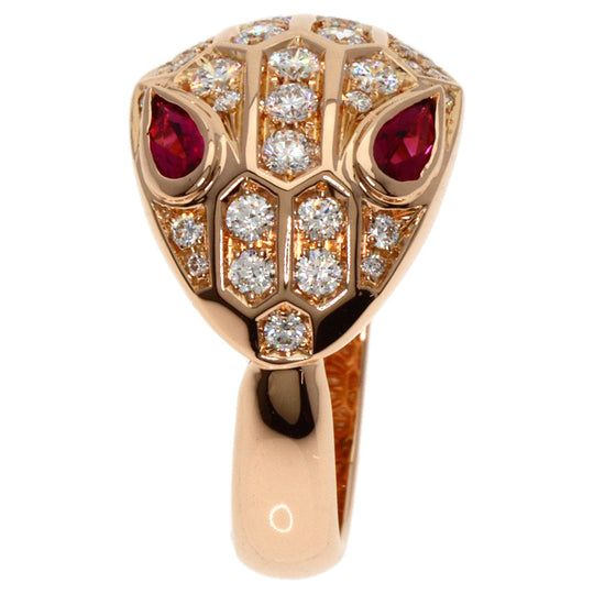 BVLGARI Ring 18K Pink Gold gold Serpenti Pink Tourmaline Diamond