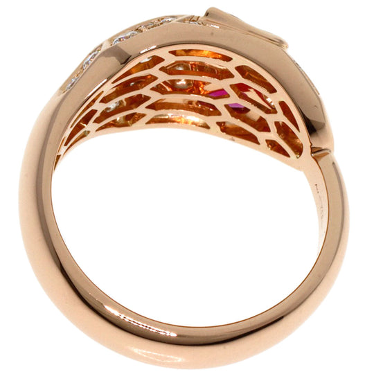 BVLGARI Ring 18K Pink Gold gold Serpenti Pink Tourmaline Diamond