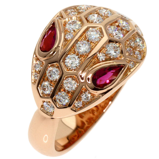 BVLGARI Ring 18K Pink Gold gold Serpenti Pink Tourmaline Diamond
