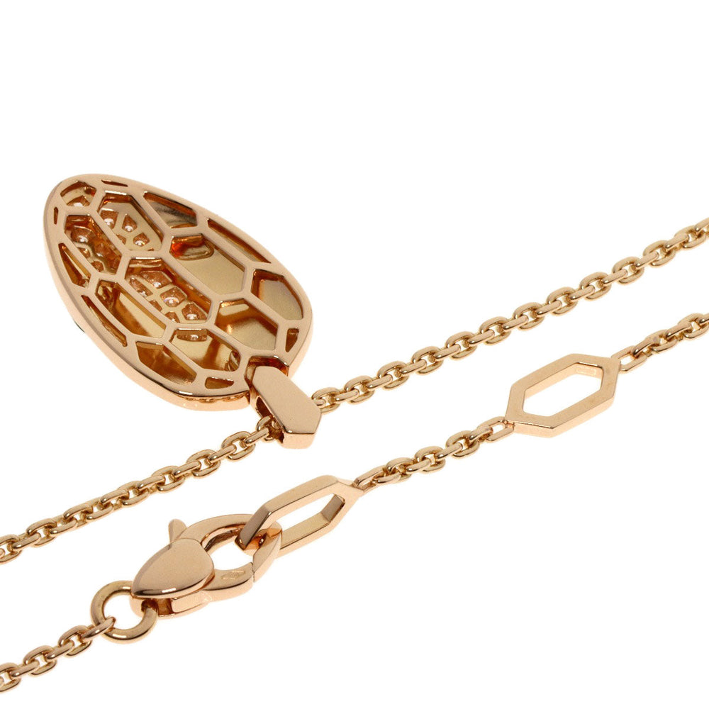 BVLGARI Necklace 18K Pink Gold gold Serpenti Malachite Diamond