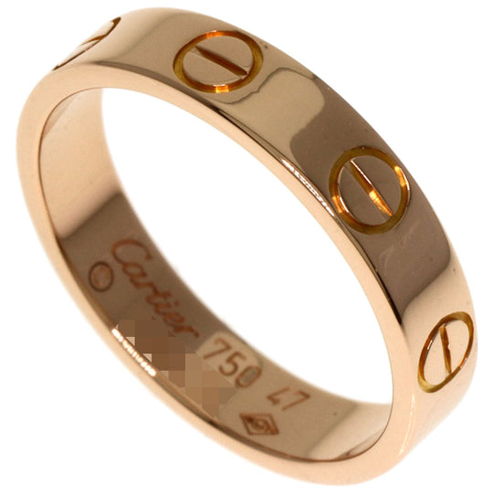 CARTIER Ring 18K Pink Gold gold Mini love ring #47