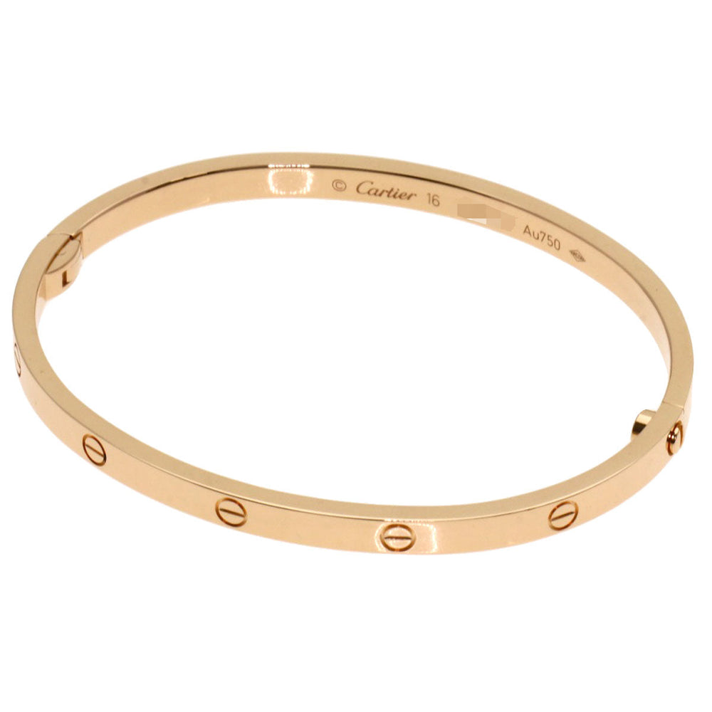 CARTIER bracelet 18K Pink Gold gold Love Bracelet Small Model with Driver #16 Women Used Authentic