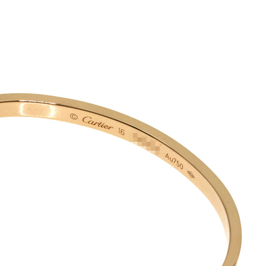 CARTIER bracelet 18K Pink Gold gold Love Bracelet Small Model with Driver #16 Women Used Authentic