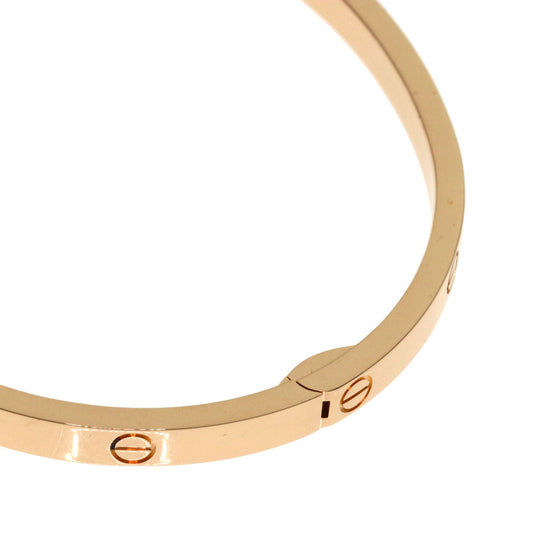 CARTIER bracelet 18K Pink Gold gold Love Bracelet Small Model with Driver #16 Women Used Authentic