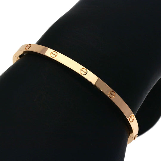 CARTIER bracelet 18K Pink Gold gold Love Bracelet Small Model with Driver #16 Women Used Authentic