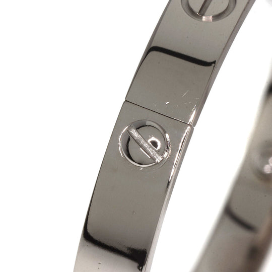 CARTIER bracelet K18WG Silver Love Bracelet with Driver #17 Women Used Authentic