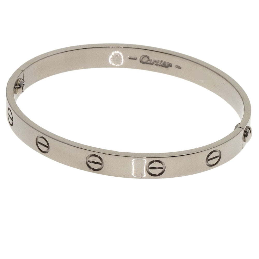 CARTIER bracelet K18WG Silver Love Bracelet with Driver #17 Women Used Authentic
