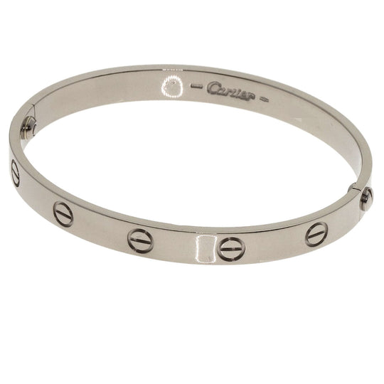 CARTIER bracelet K18WG Silver Love Bracelet with Driver #17 Women Used Authentic