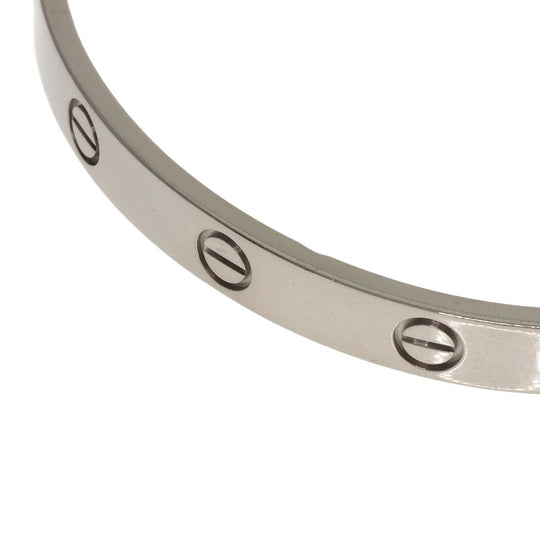 CARTIER bracelet K18WG Silver Love Bracelet with Driver #17 Women Used Authentic