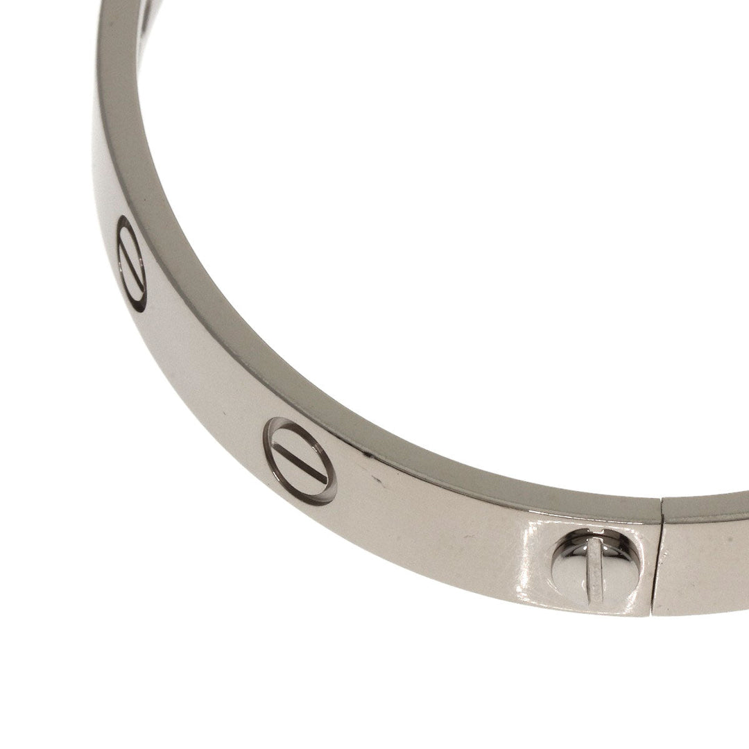 CARTIER bracelet K18WG Silver Love Bracelet with Driver #17 Women Used Authentic