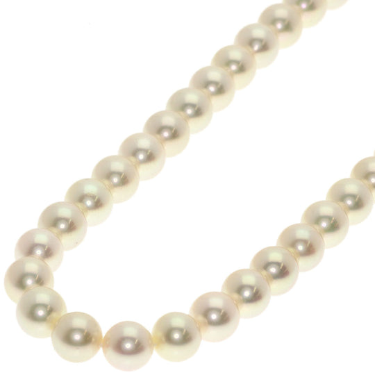 MIKIMOTO Necklace K14WG white Long Pearl Women Used Authentic