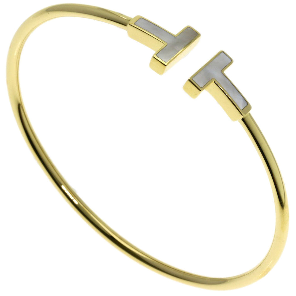 TIFFANY&Co. bracelet 18K Yellow Gold gold TIFFANY&Co.T Wire Shell Women Used Authentic