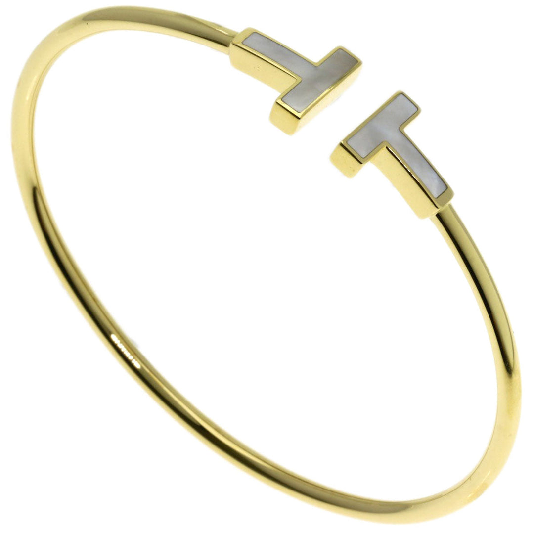 TIFFANY&Co. bracelet 18K Yellow Gold gold TIFFANY&Co.T Wire Shell Women Used Authentic