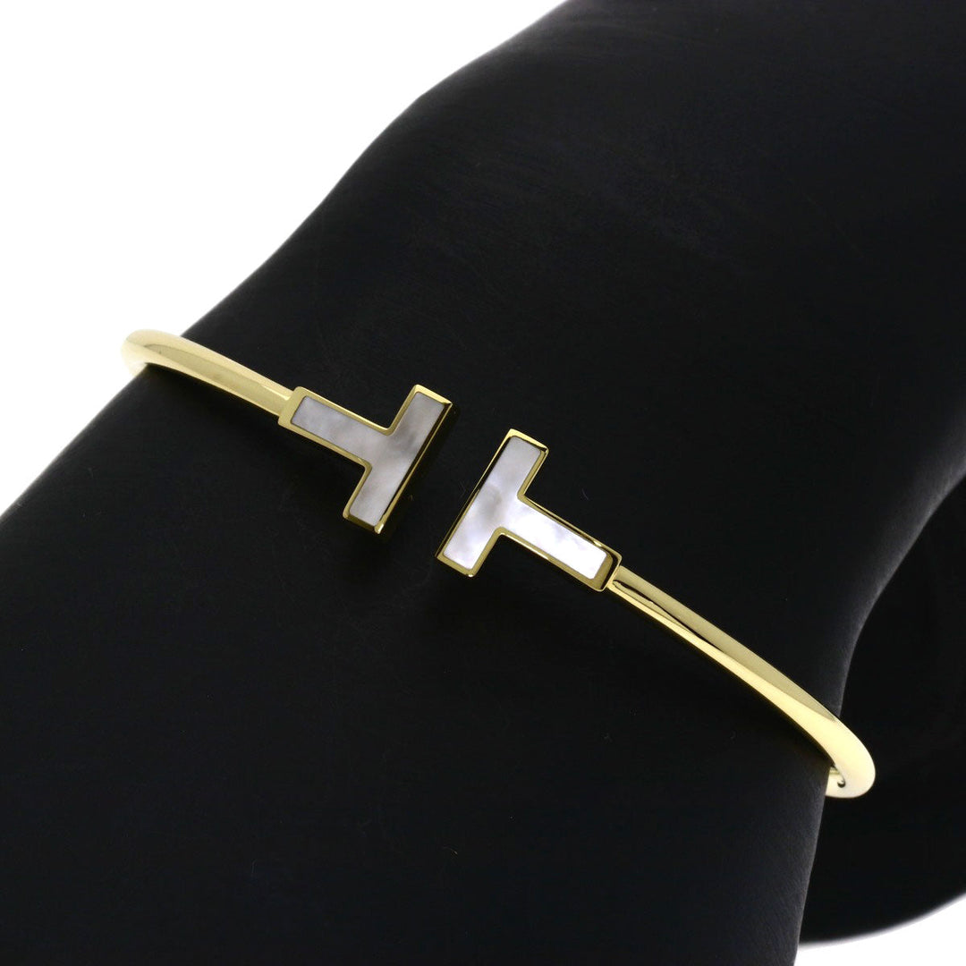 TIFFANY&Co. bracelet 18K Yellow Gold gold TIFFANY&Co.T Wire Shell Women Used Authentic