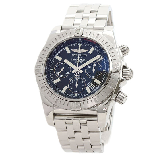 BREITLING Watches AB0115 Stainless Steel Silver Chrono mat 44 mens Used Authentic