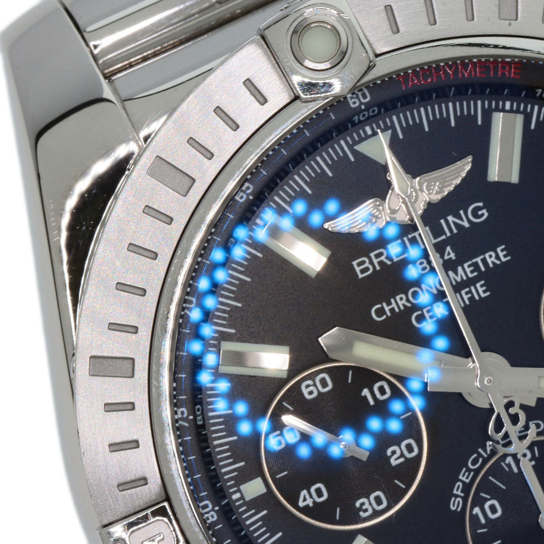 BREITLING Watches AB0115 Stainless Steel Silver Chrono mat 44 mens Used Authentic