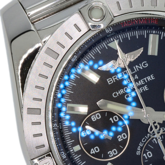 BREITLING Watches AB0115 Stainless Steel Silver Chrono mat 44 mens Used Authentic