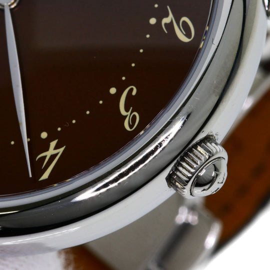HERMES Watches Mechanical Automatic AR4.810 Stainless Steel, Leather Silver Arceau Brown dial mens Used Authentic