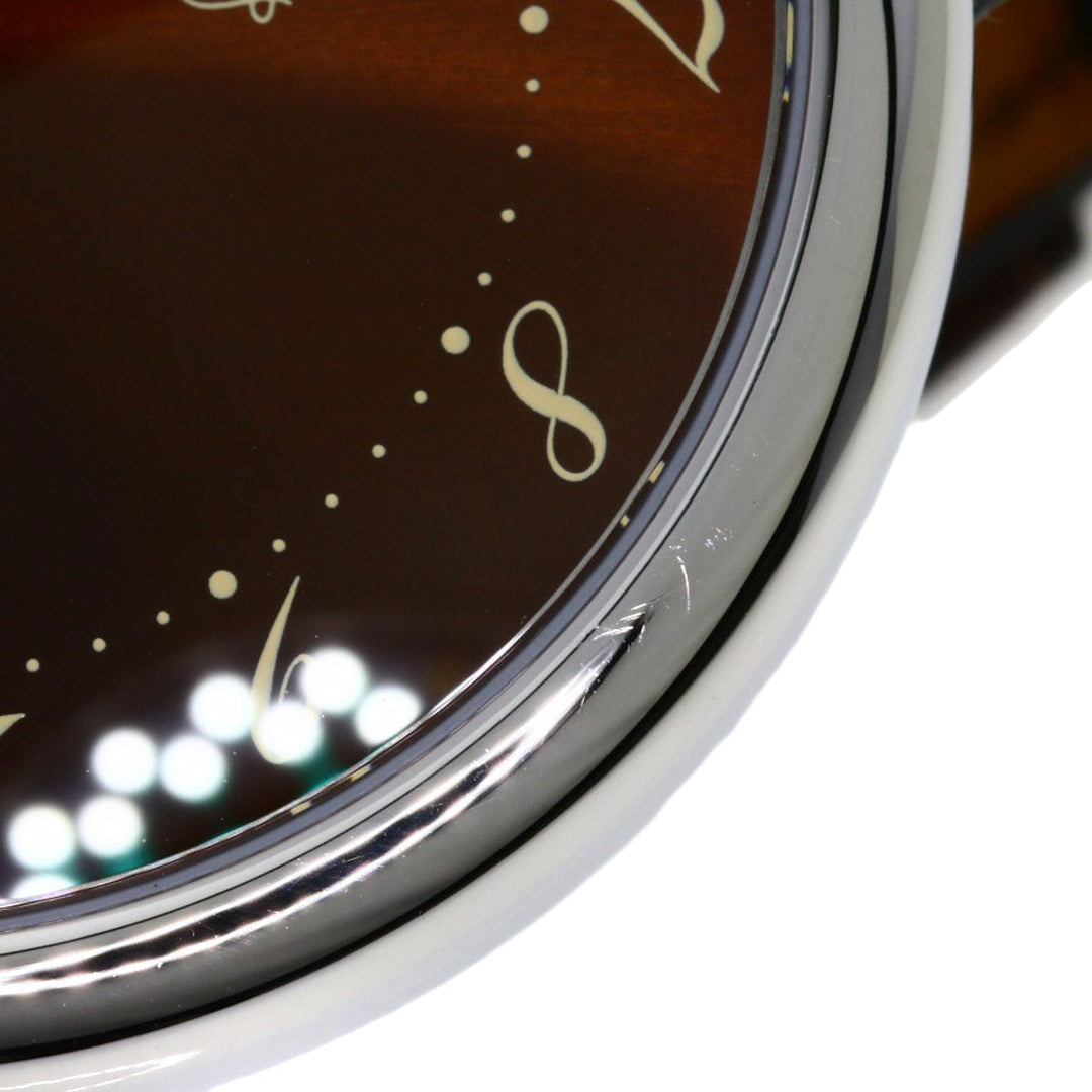 HERMES Watches Mechanical Automatic AR4.810 Stainless Steel, Leather Silver Arceau Brown dial mens Used Authentic