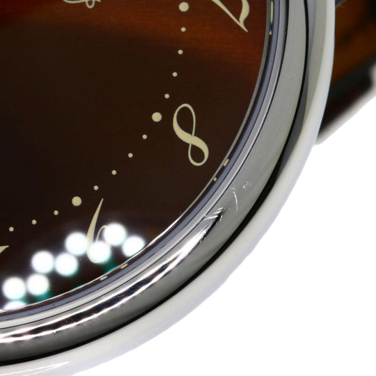 HERMES Watches Mechanical Automatic AR4.810 Stainless Steel, Leather Silver Arceau Brown dial mens Used Authentic