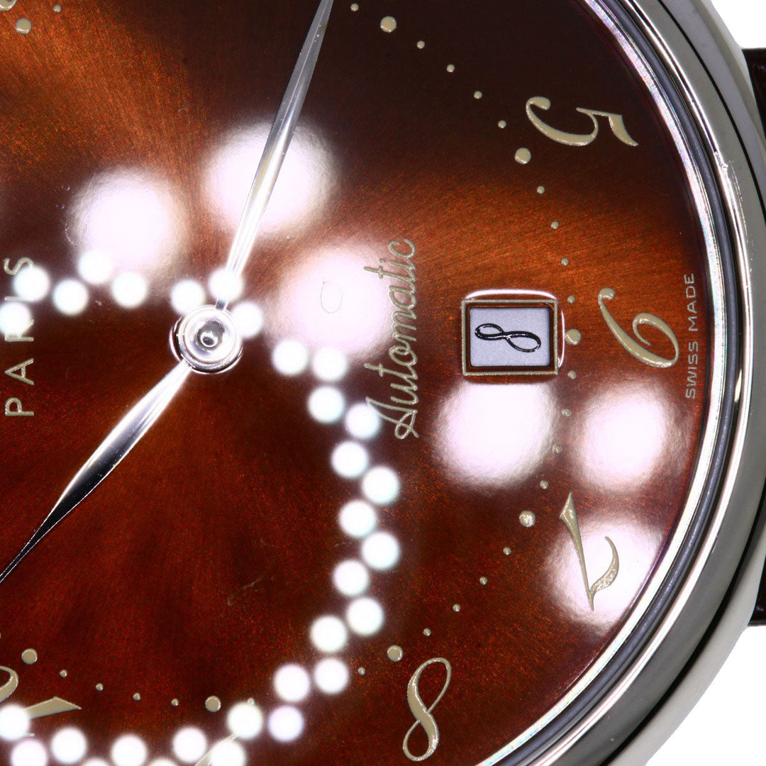HERMES Watches Mechanical Automatic AR4.810 Stainless Steel, Leather Silver Arceau Brown dial mens Used Authentic