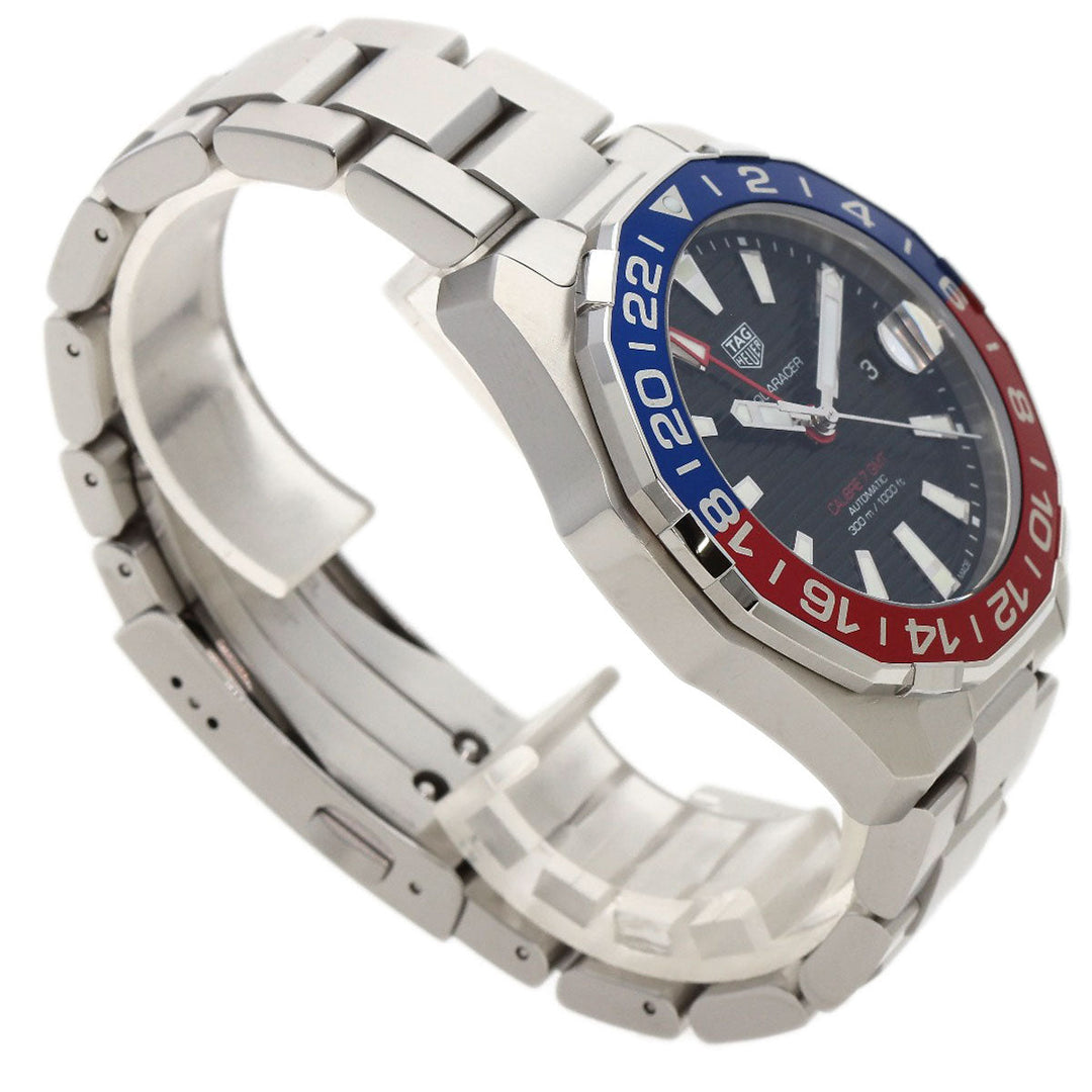 TAG HEUER Watches Mechanical Automatic WAY201F.BA0927 Stainless Steel Silver Aqua Racer Caliber 7 GMT black dial